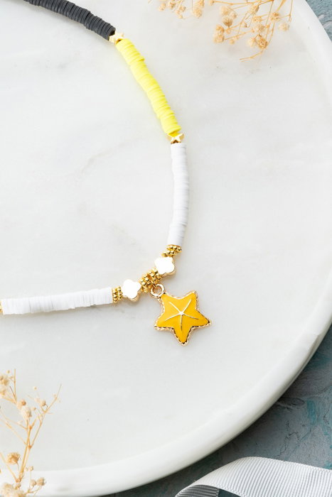 Heliophilia Silver Collar KL-0869 Multicolor con Colgante de Estrella